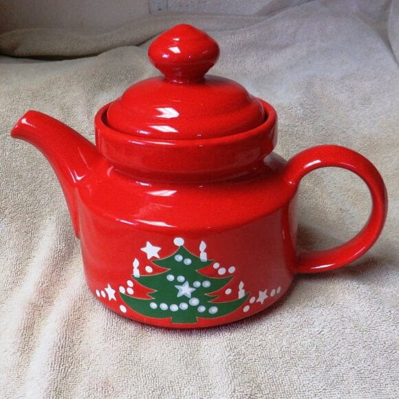 Waechtersbach Christmas Tree Ceramic Teapot with Lid - Perfect Condition! - Picture 1 of 5